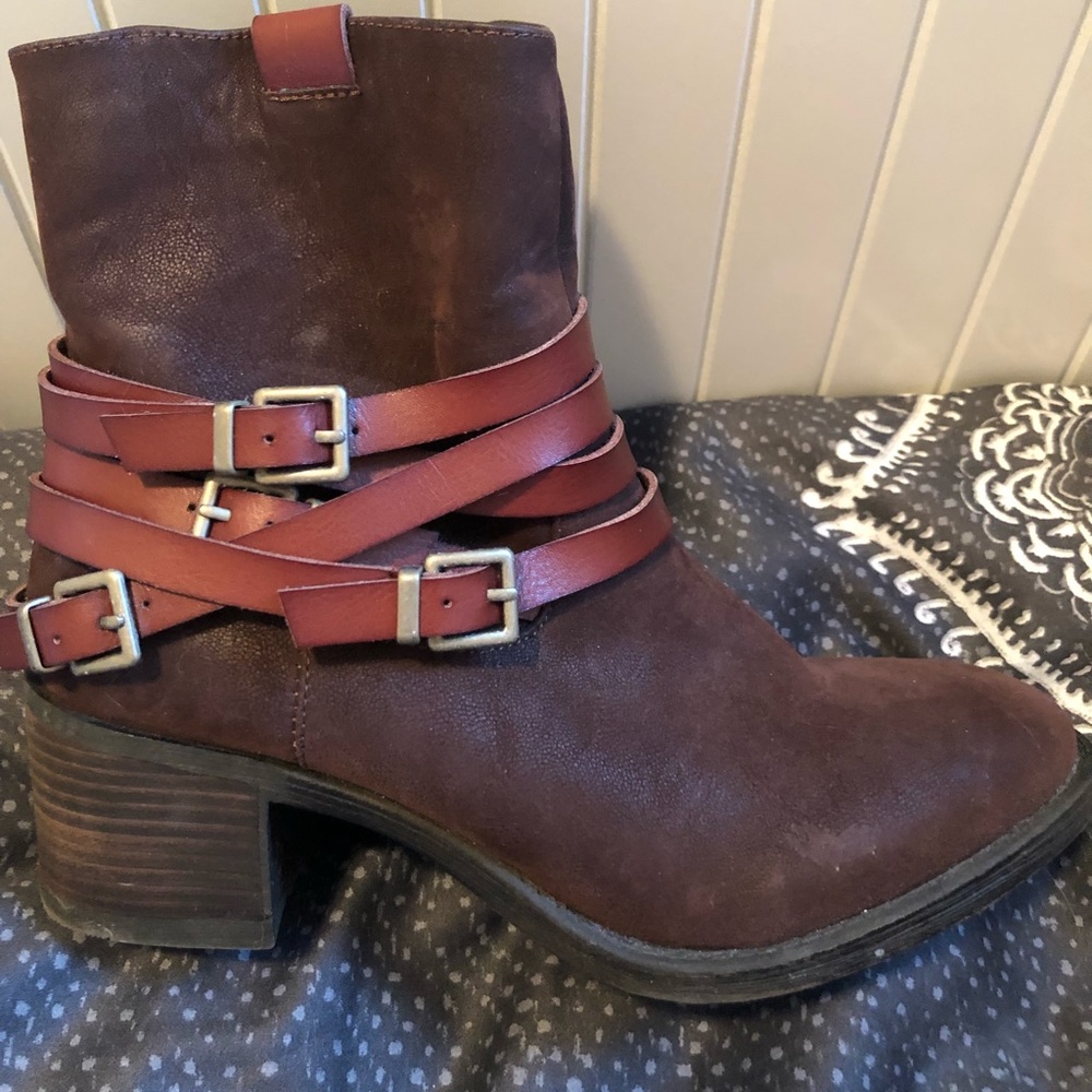Suede and Leather Booties